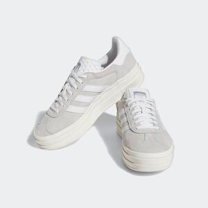 Adidas Gazelle Bold Gray and White Sneakers